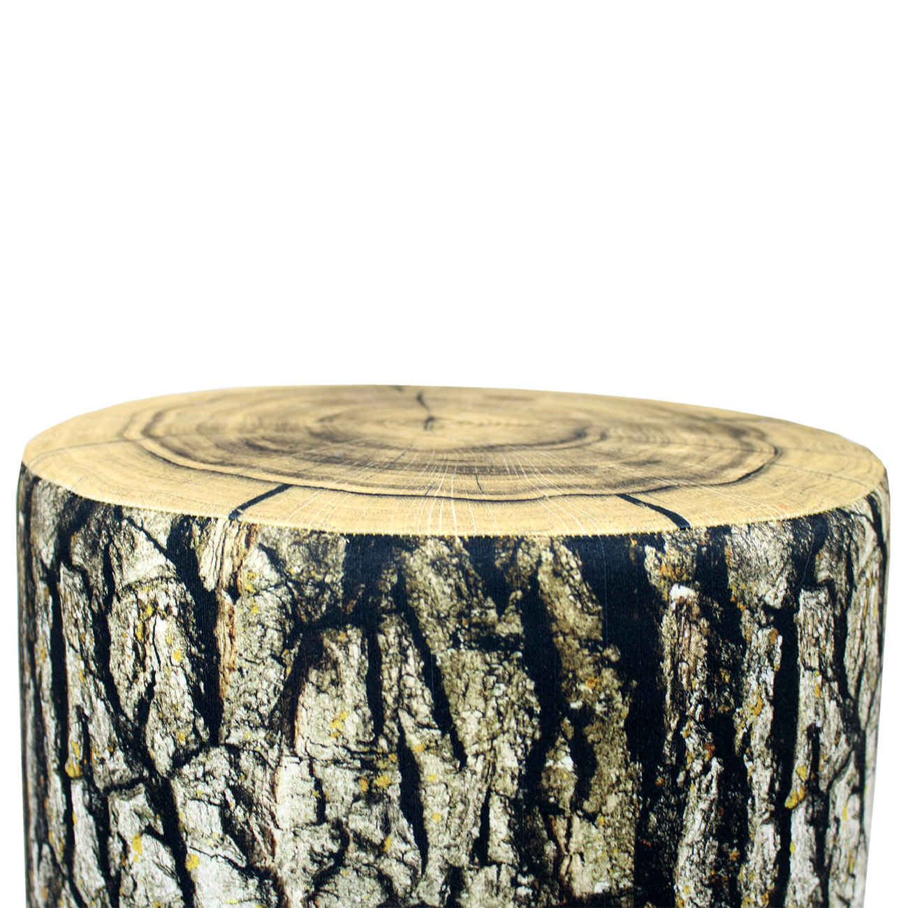 Price and Buy Round Velvet Footstool with Tree Trunk design & Wooden Legs - Image 7