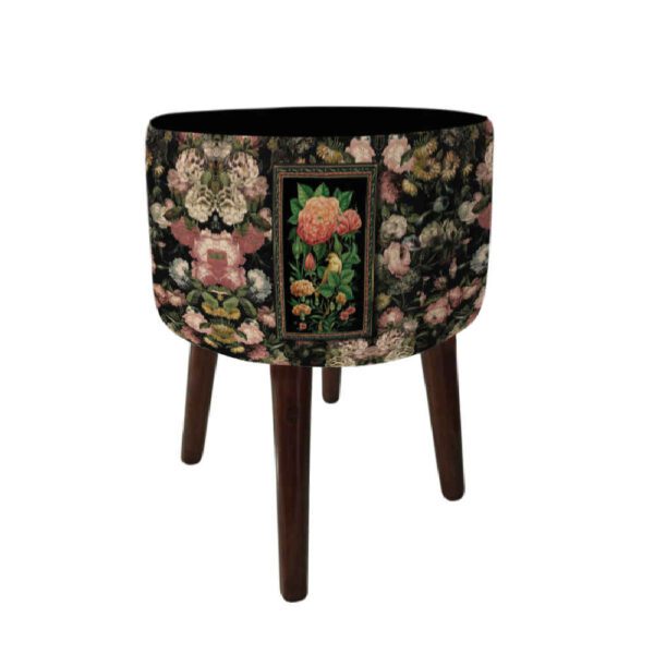Price and Buy Round Velvet Footstool with Wooden Legs Inspired by Persian Art Behesht_68fbe1a6c296f.jpeg Price and Buy Round Velvet Footstool with Wooden Legs Inspired by Persian Art Behesht