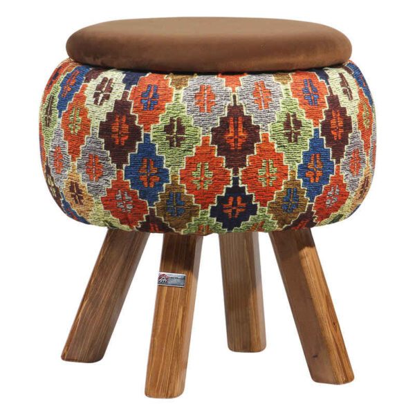 Price and Buy Round Velvet Footstool with Wooden Legs Inspired by Persian Art Brown Mahta_68fd5f3a1a6ed.jpeg Price and Buy Round Velvet Footstool with Wooden Legs Inspired by Persian Art Brown Mahta
