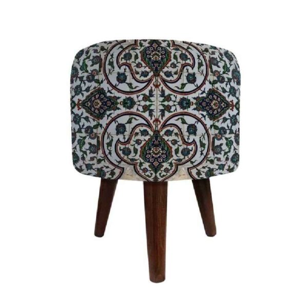 Price and Buy Round Velvet Footstool with Wooden Legs Inspired by Persian Art Gray Nazanin_68fcf4fbc2f99.jpeg Price and Buy Round Velvet Footstool with Wooden Legs Inspired by Persian Art Gray Nazanin