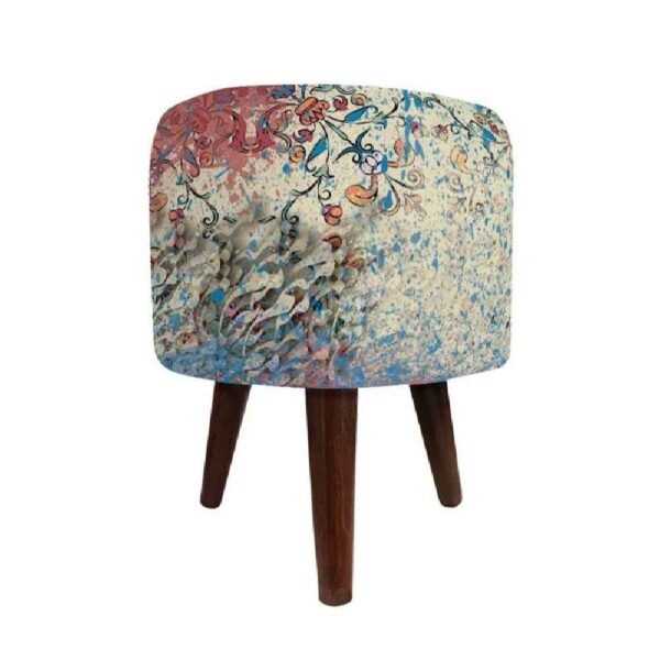 Price and Buy Round Velvet Footstool with Wooden Legs Inspired by Persian Art Gray Patina_68fcf4beadd00.jpeg Price and Buy Round Velvet Footstool with Wooden Legs Inspired by Persian Art Gray Patina
