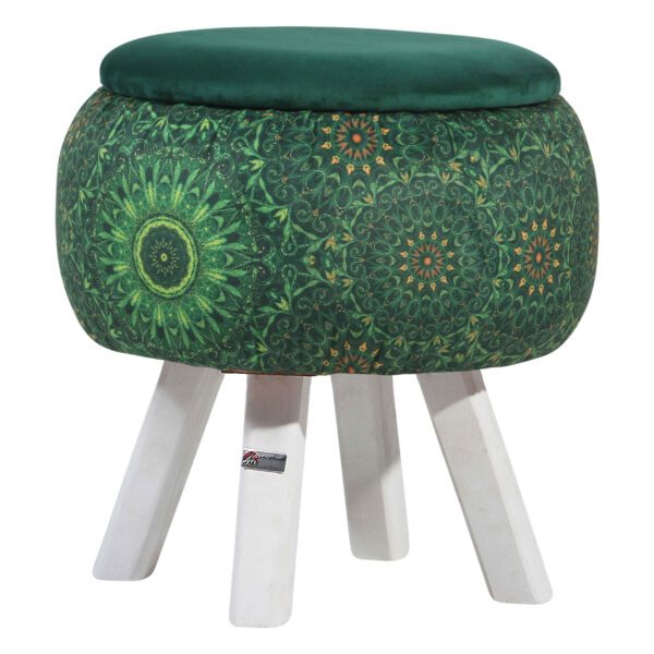 Price and Buy Round Velvet Footstool with Wooden Legs Inspired by Persian Art Green Bahador_68fd5f1f7f807.jpeg Price and Buy Round Velvet Footstool with Wooden Legs Inspired by Persian Art Green Bahador