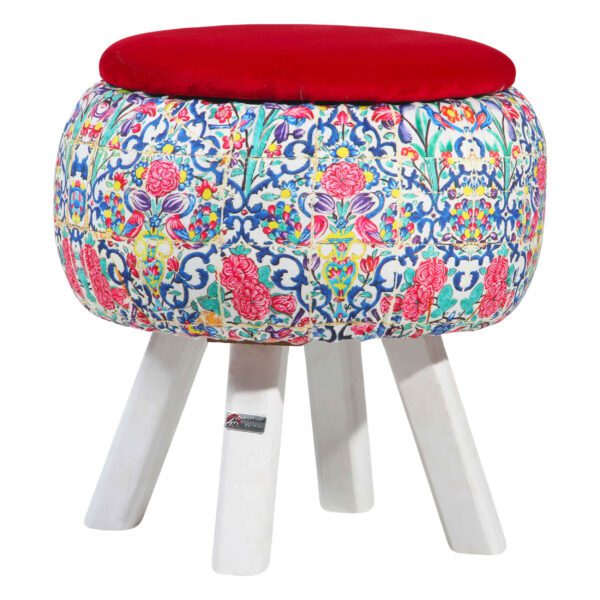 Price and Buy Round Velvet Footstool with Wooden Legs Inspired by Persian Art Maroon Hanife_68fd5f6aa036f.jpeg Price and Buy Round Velvet Footstool with Wooden Legs Inspired by Persian Art Maroon Hanife