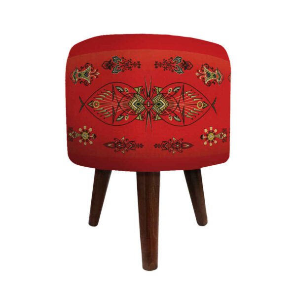 Price and Buy Round Velvet Footstool with Wooden Legs Inspired by Persian Art Red Azar_68fbe17f044ec.jpeg Price and Buy Round Velvet Footstool with Wooden Legs Inspired by Persian Art Red Azar