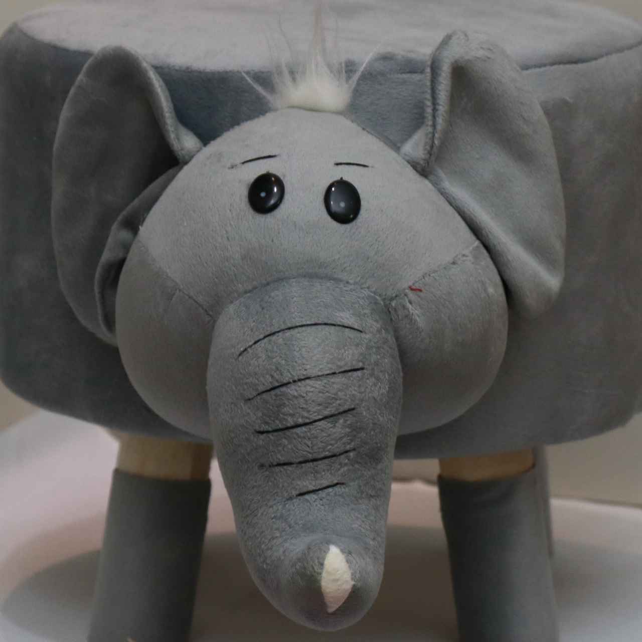 Price and Buy Round Velvet Footstool With Wooden Legs Model Childlike - Image 3