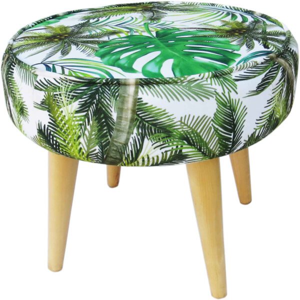 Price and Buy Round Velvet Footstool With Wooden Legs Model Leaf_68fe3d1164e28.jpeg Price and Buy Round Velvet Footstool With Wooden Legs Model Leaf