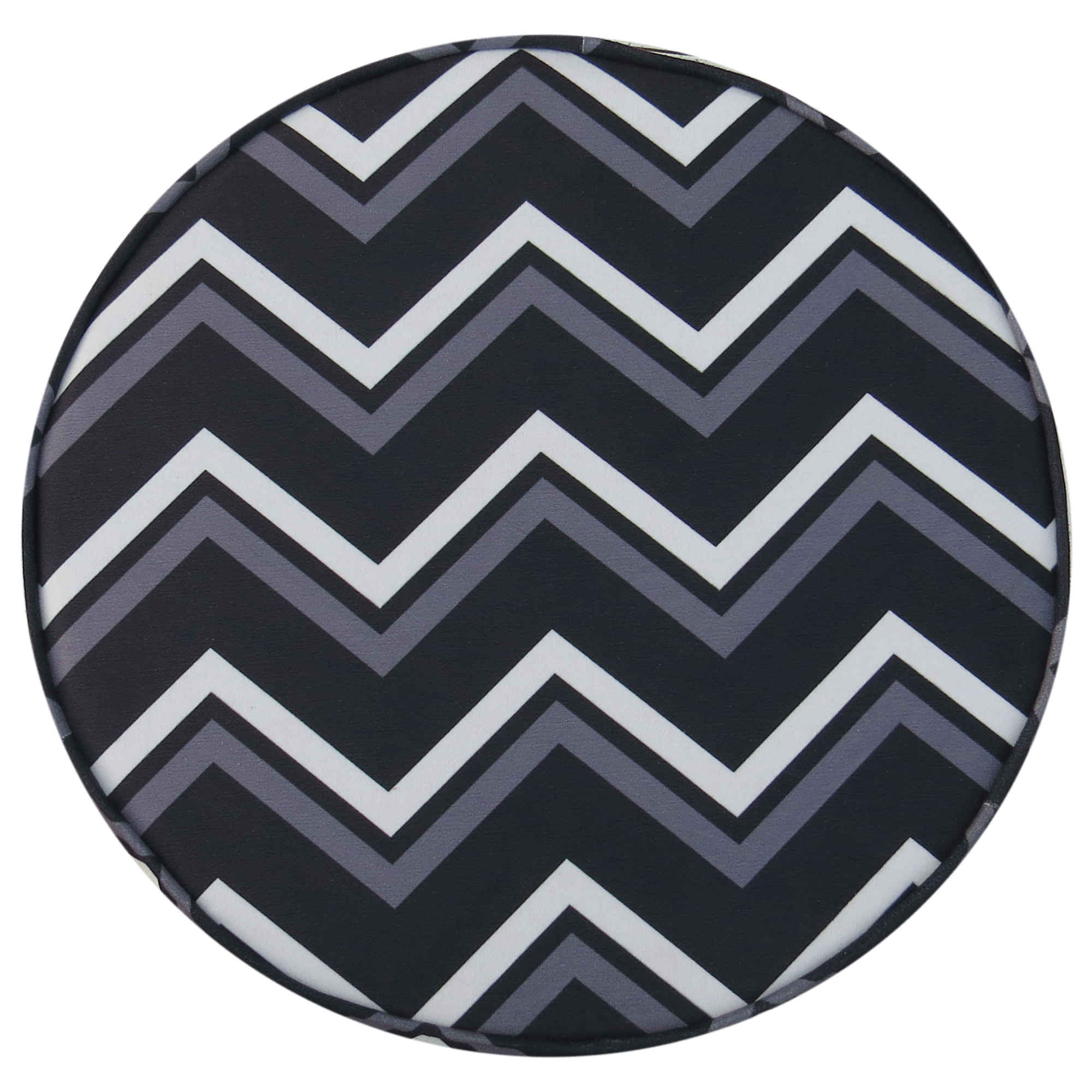 Price and Buy Round Velvet Footstool With Wooden Legs Model Zigzag - Image 6
