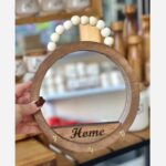 Price and Buy Round Wooden Mirror Key Holder – Stylish Circular Wall Organizer for Entryway