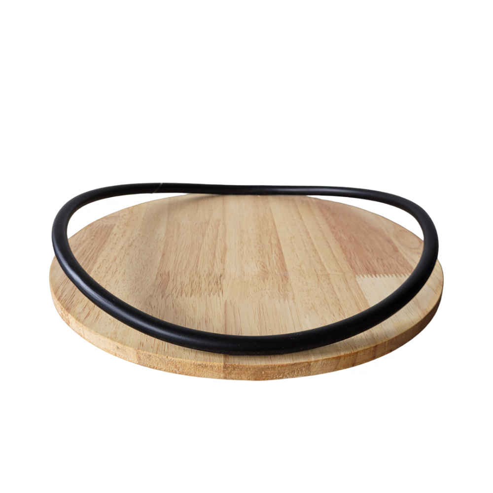 Price and Buy Round Wooden Serving Tray – Great for Tea or Snack Presentation