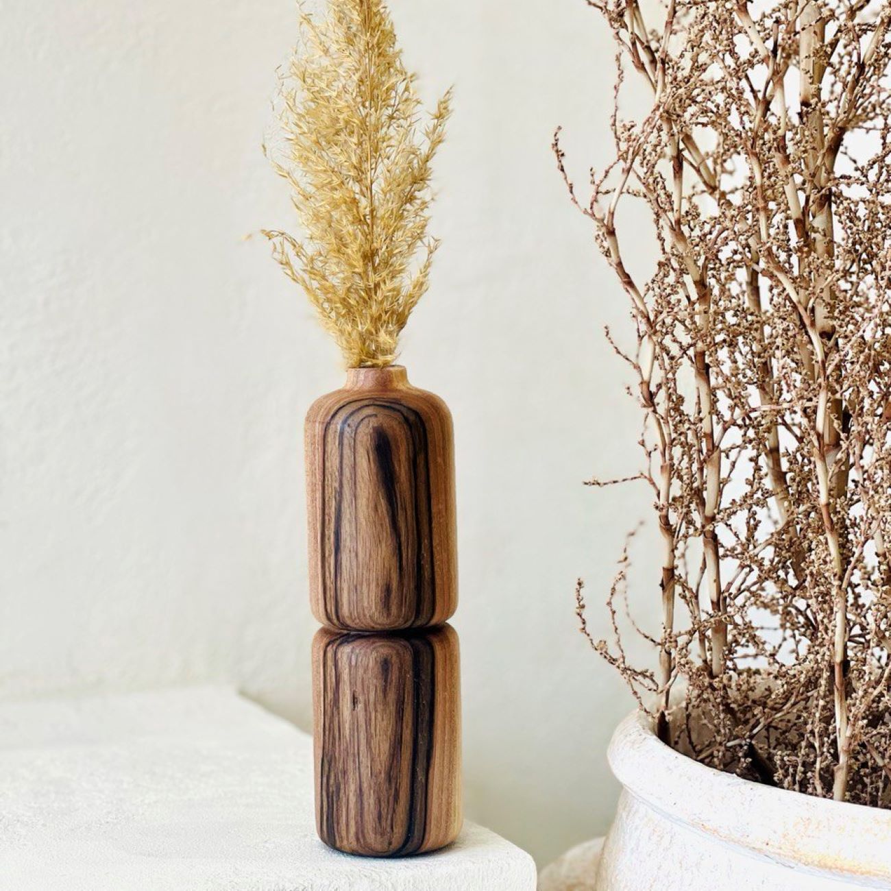 Price and Buy Rustic Decorative Bud Vase Made from Natural Solid Wood Handcrafted - Image 3