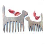 Price and Buy Rustic Hand-Carved Wooden Comb with Cat Design