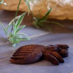 Price and Buy Rustic Hand-Carved Wooden Comb with Floral Tulip Design - Image 3