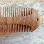 Price and Buy Rustic Hand-Carved Wooden Comb with Intricate Fish Design - Image 3