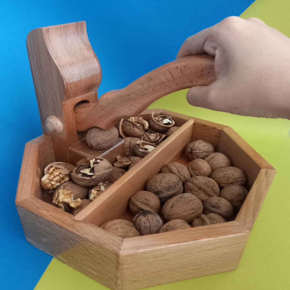 Price and Buy Rustic Lever Nutcracker – Handmade Beech Wood Nut Cracker for Strong, Easy Use - Image 3