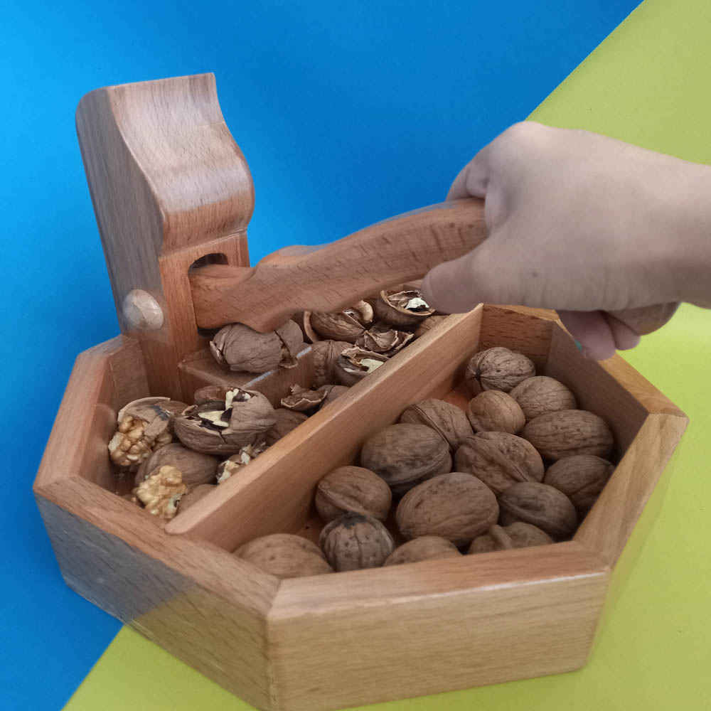 Price and Buy Rustic Lever Nutcracker – Handmade Beech Wood Nut Cracker for Strong, Easy Use - Image 5