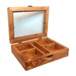 Price and Buy Rustic Multi-Compartment Wooden Snack Box – Perfect for Nuts, Dry Fruits & Seeds