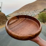 Price and Buy Rustic Walnut Wood Serving Barrel Bowl – Handcrafted for Kitchen,25 cm - Image 4