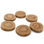 Price and Buy Rustic Wooden Coaster – Handmade Made of Plane Wood for Home Decor (Pack of 6) - Image 3
