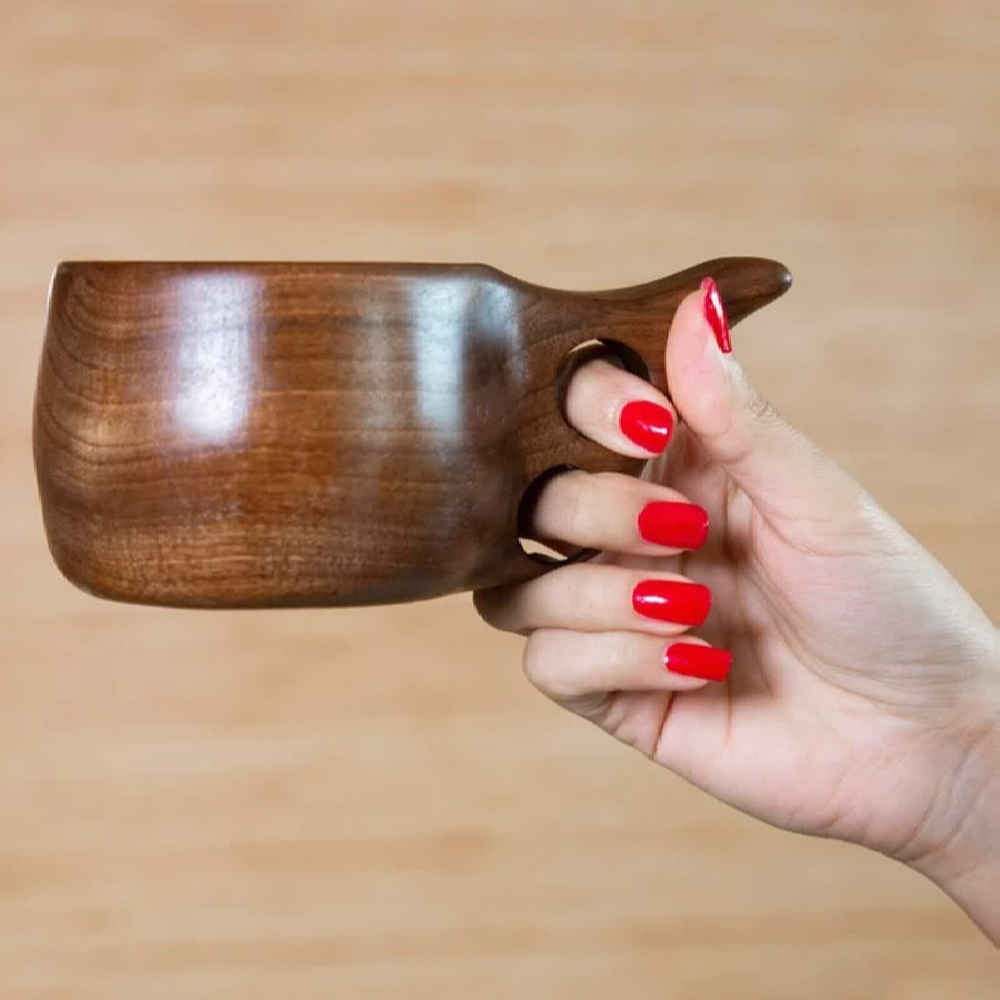 Price and Buy Rustic Wooden Cup – Handcrafted Camping Cup Model Arko - Image 4