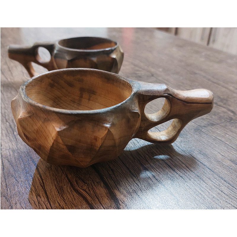 Price and Buy Rustic Wooden Cup – Handcrafted Camping Cup Model Dimond - Image 3