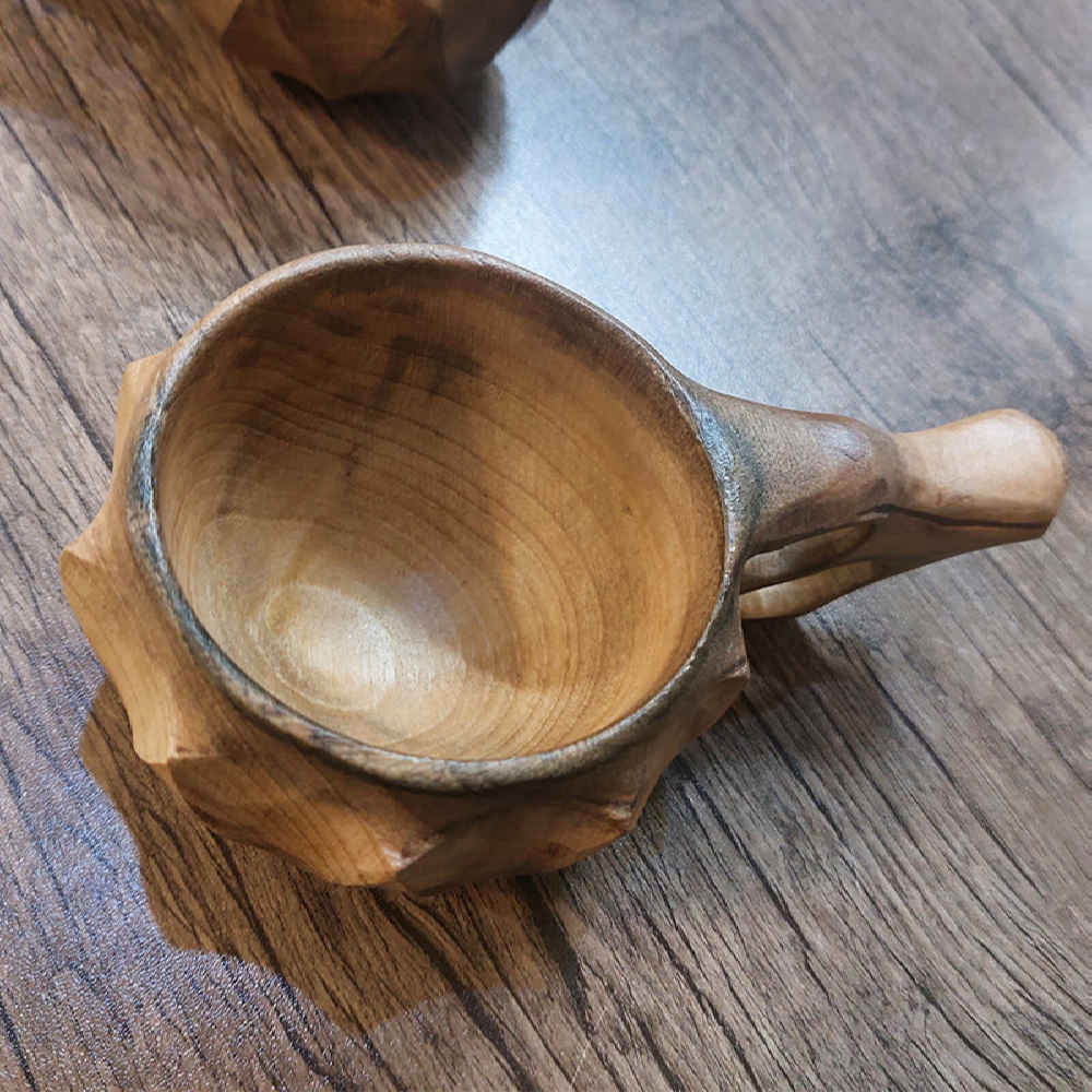 Price and Buy Rustic Wooden Cup – Handcrafted Camping Cup Model Dimond - Image 4