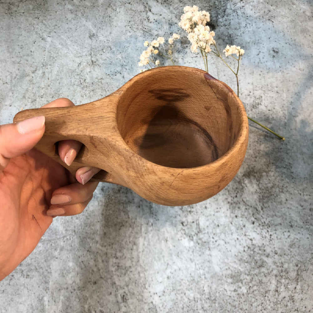 Price and Buy Rustic Wooden Cup – Handcrafted Camping Cup Model Neshat - Image 4