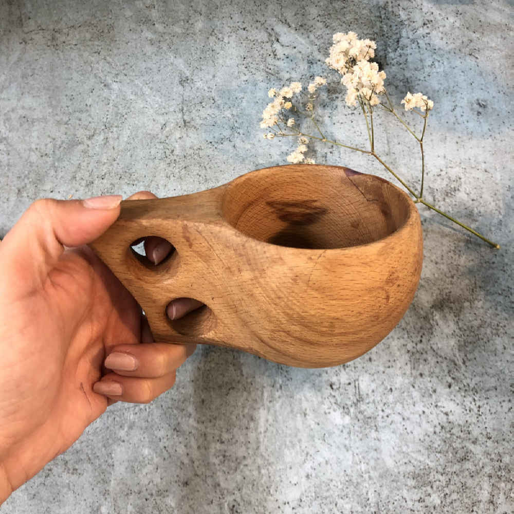 Price and Buy Rustic Wooden Cup – Handcrafted Camping Cup Model Neshat - Image 5