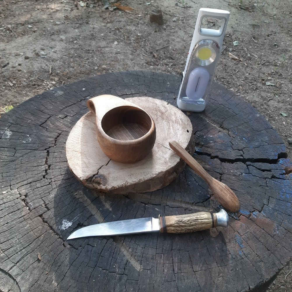 Price and Buy Rustic Wooden Cup – Handcrafted Camping Cup Model Nika - Image 3