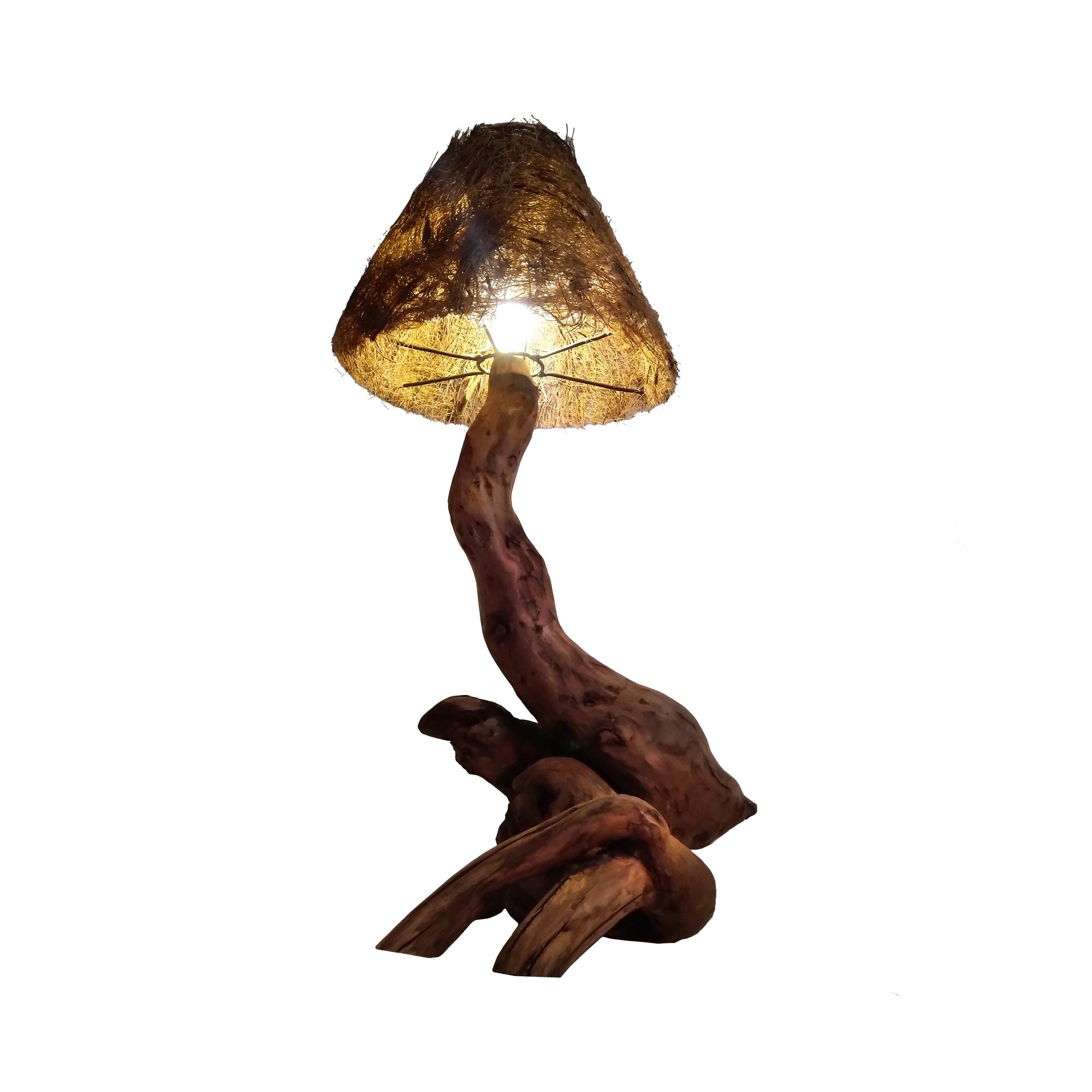 Price and Buy Rustic Wooden Log Table Lamp Handcrafted Elegance for Home Decor - Image 4