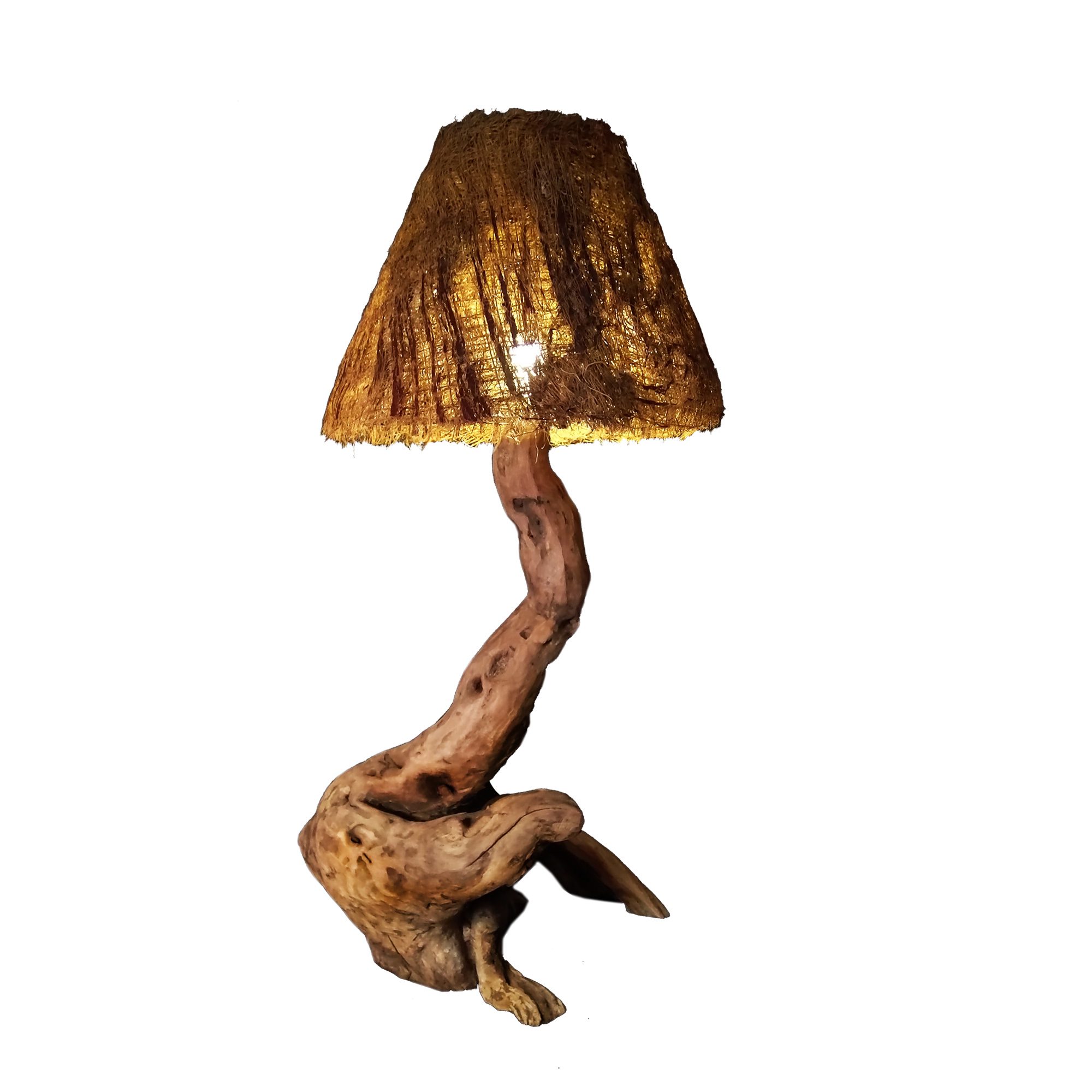 Price and Buy Rustic Wooden Log Table Lamp Handcrafted Elegance for Home Decor - Image 5