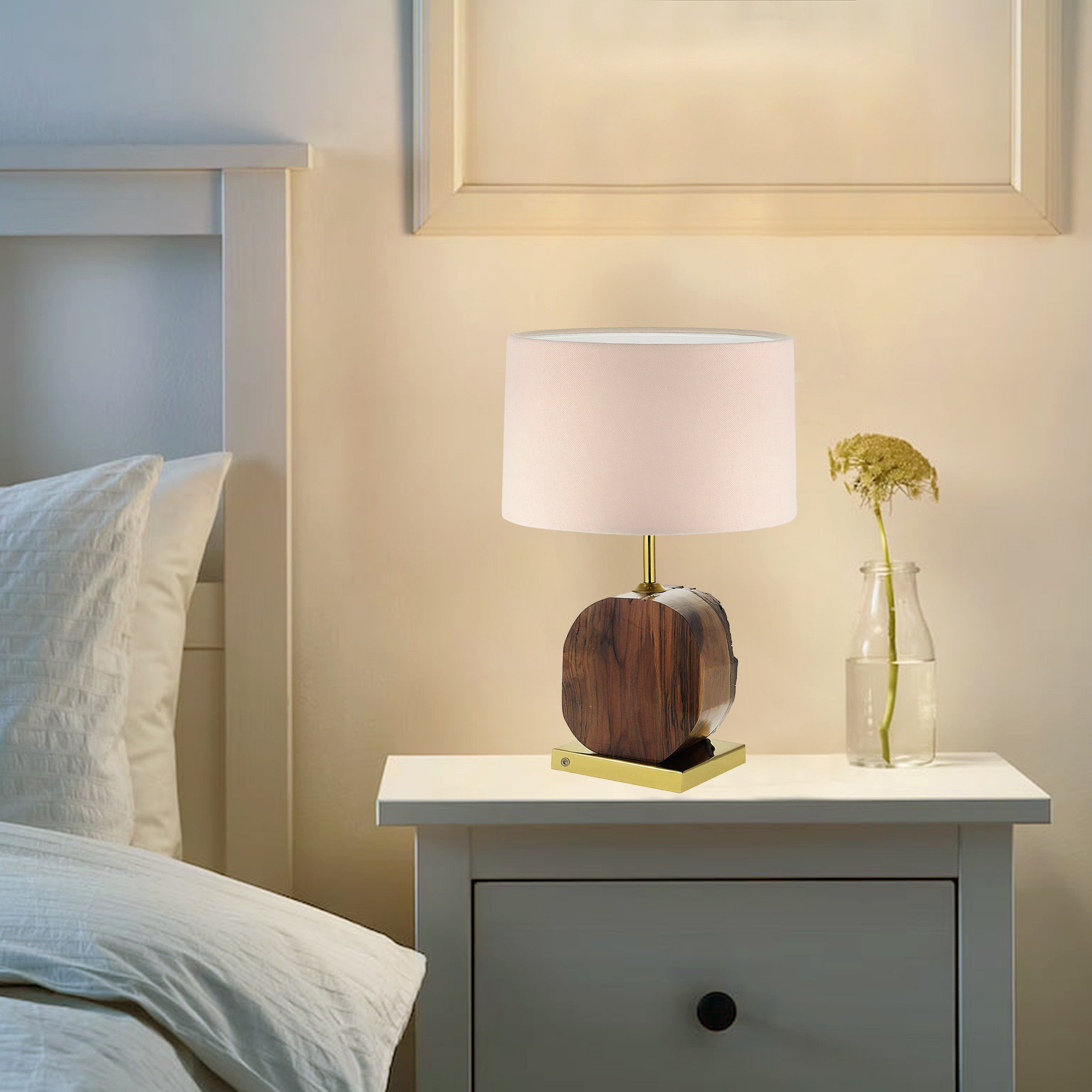 Price and Buy Rustic Wooden Log Table Lamp – Lighting Inspired by Nature’s Charm - Image 5