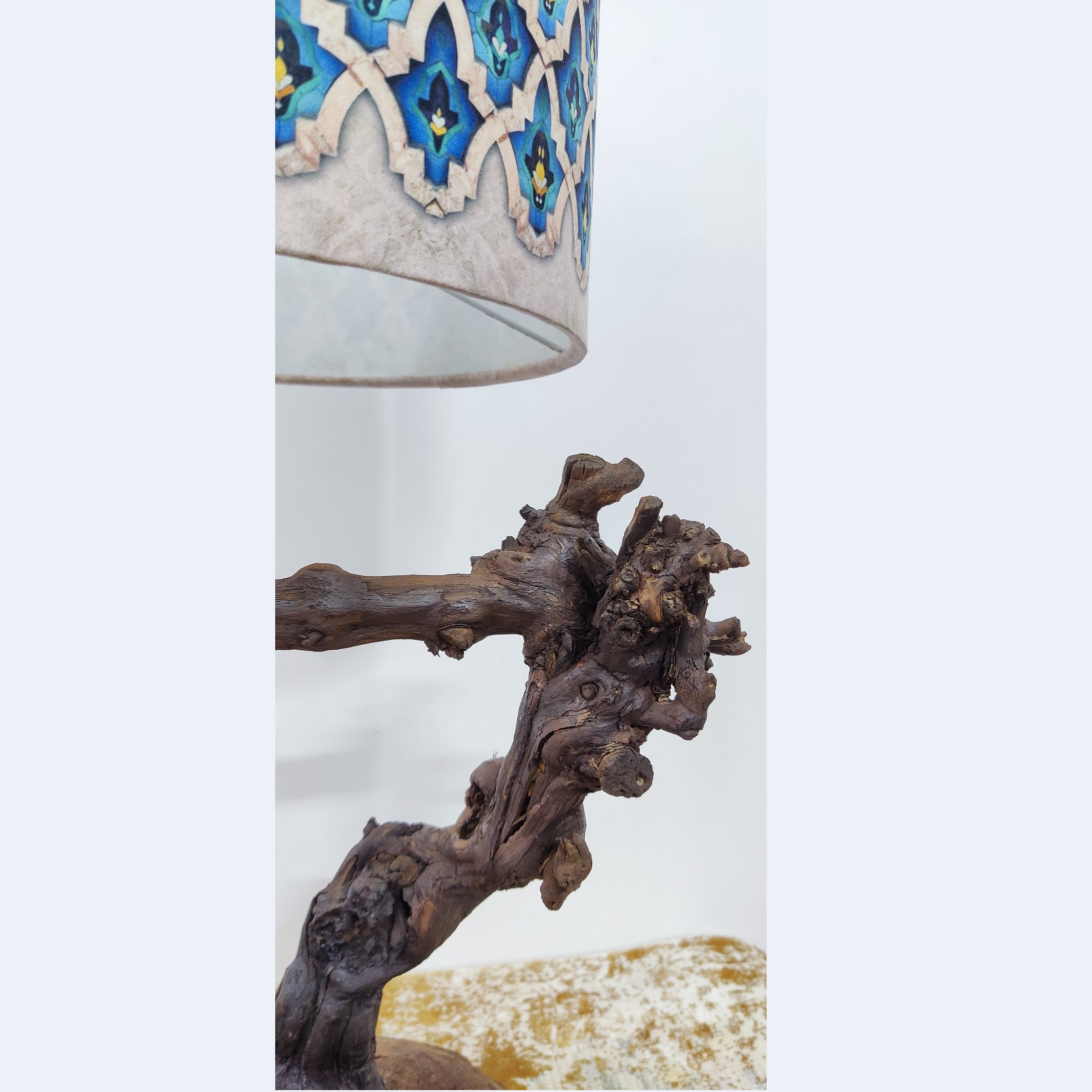 Price and Buy Rustic Wooden Log Table Lamp Natural Handcrafted - Image 6