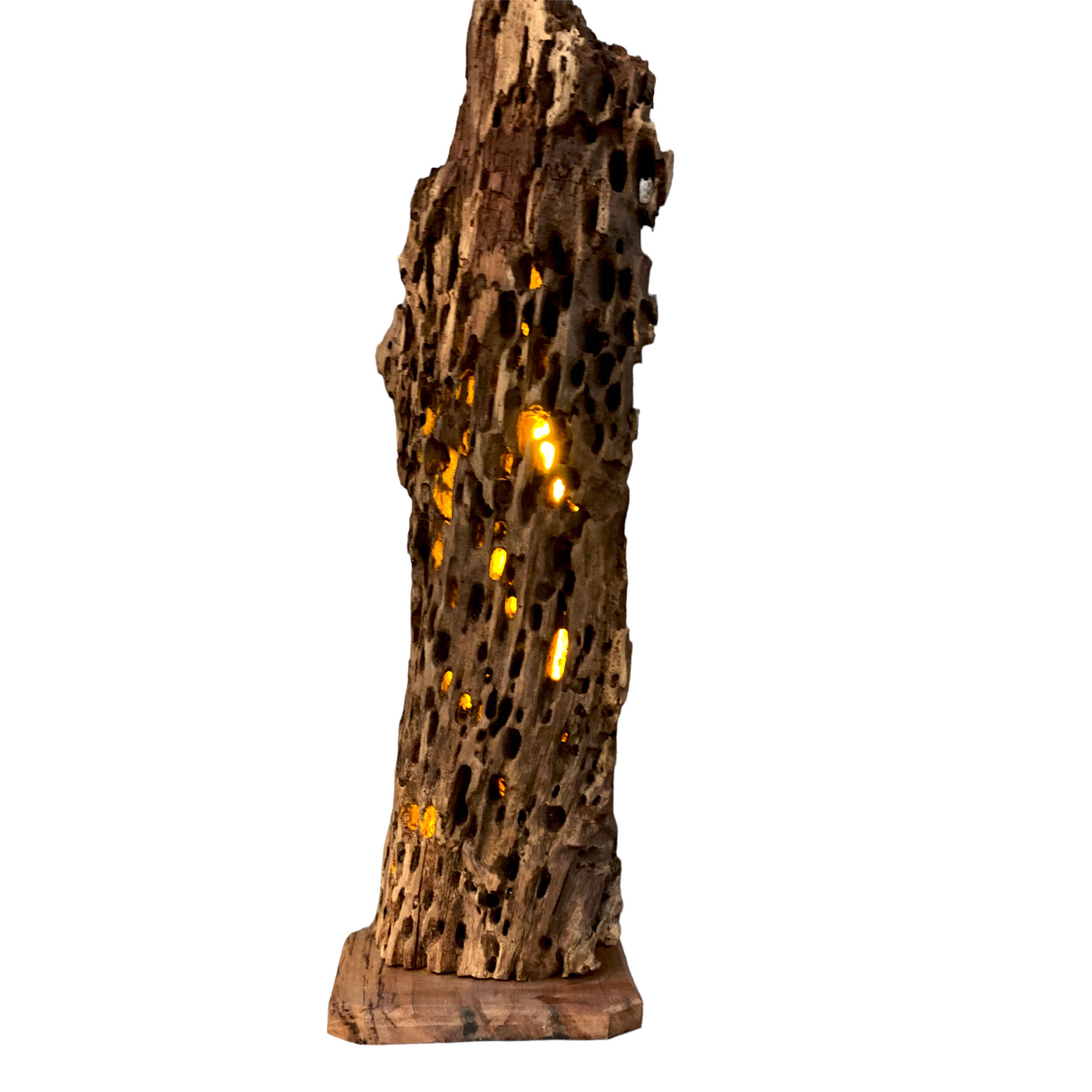 Price and Buy Rustic Wooden Log Table Lamp – Natural Wood Accent for Home Décor - Image 5