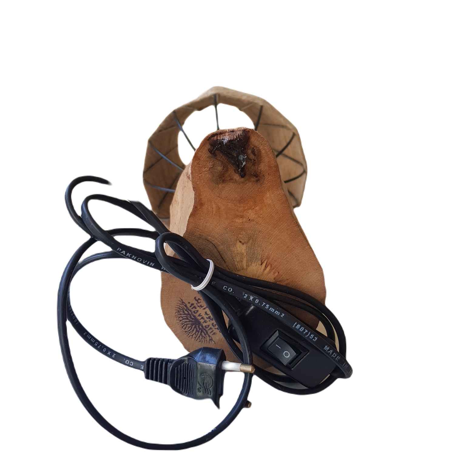 Price and Buy Rustic Wooden Log Table Lamp with Hemp Shade Nature-Inspired Lighting - Image 4