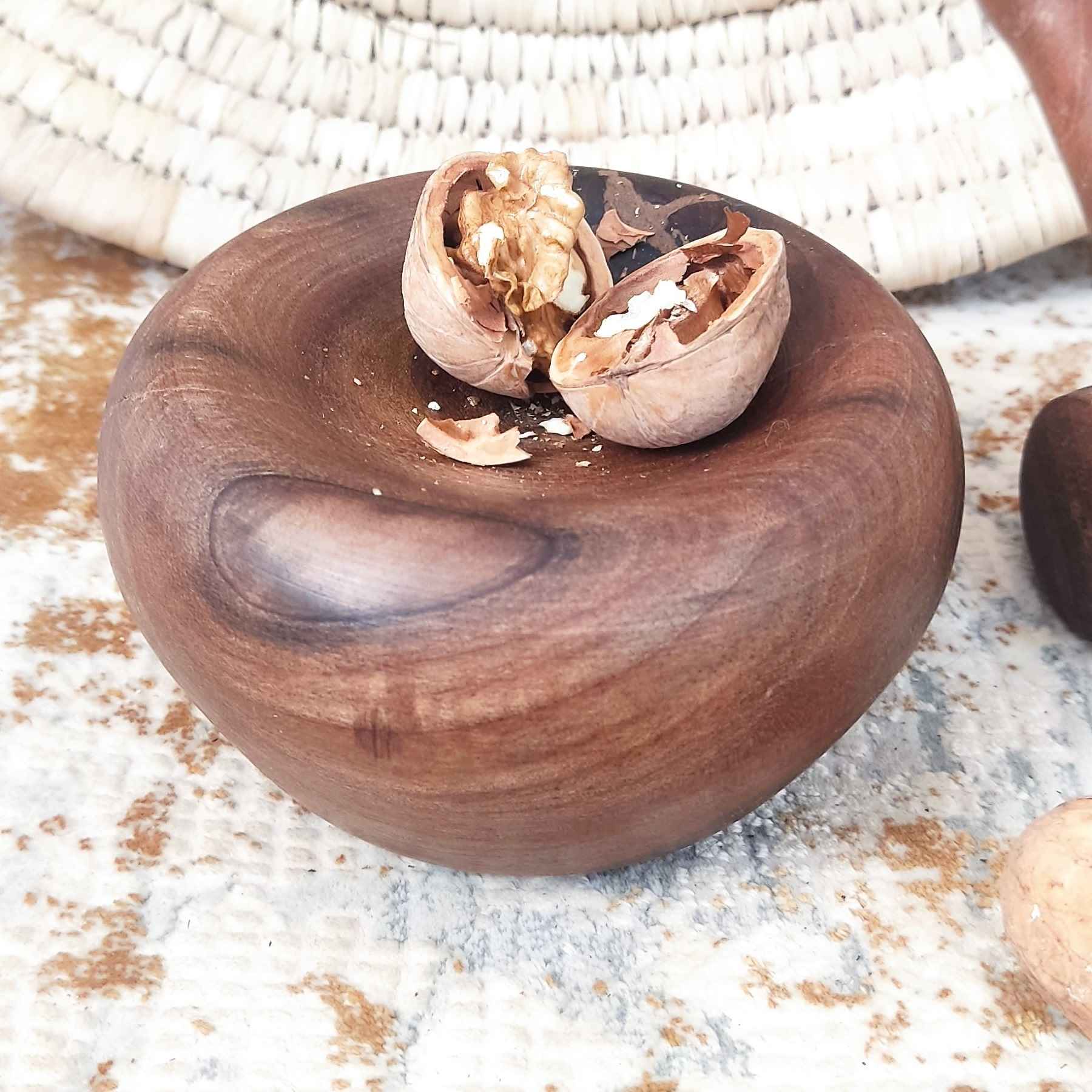 Price and Buy Rustic Wooden Nutcracker – Handmade Nut Bowl with Mallet for Traditional Nut Cracking - Image 5