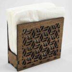 Price and Buy Rustic Wooden Tissue Holder – Suitable for Home Decor with Geometric Design - Image 3