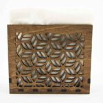 Price and Buy Rustic Wooden Tissue Holder – Suitable for Home Decor with Geometric Design - Image 4