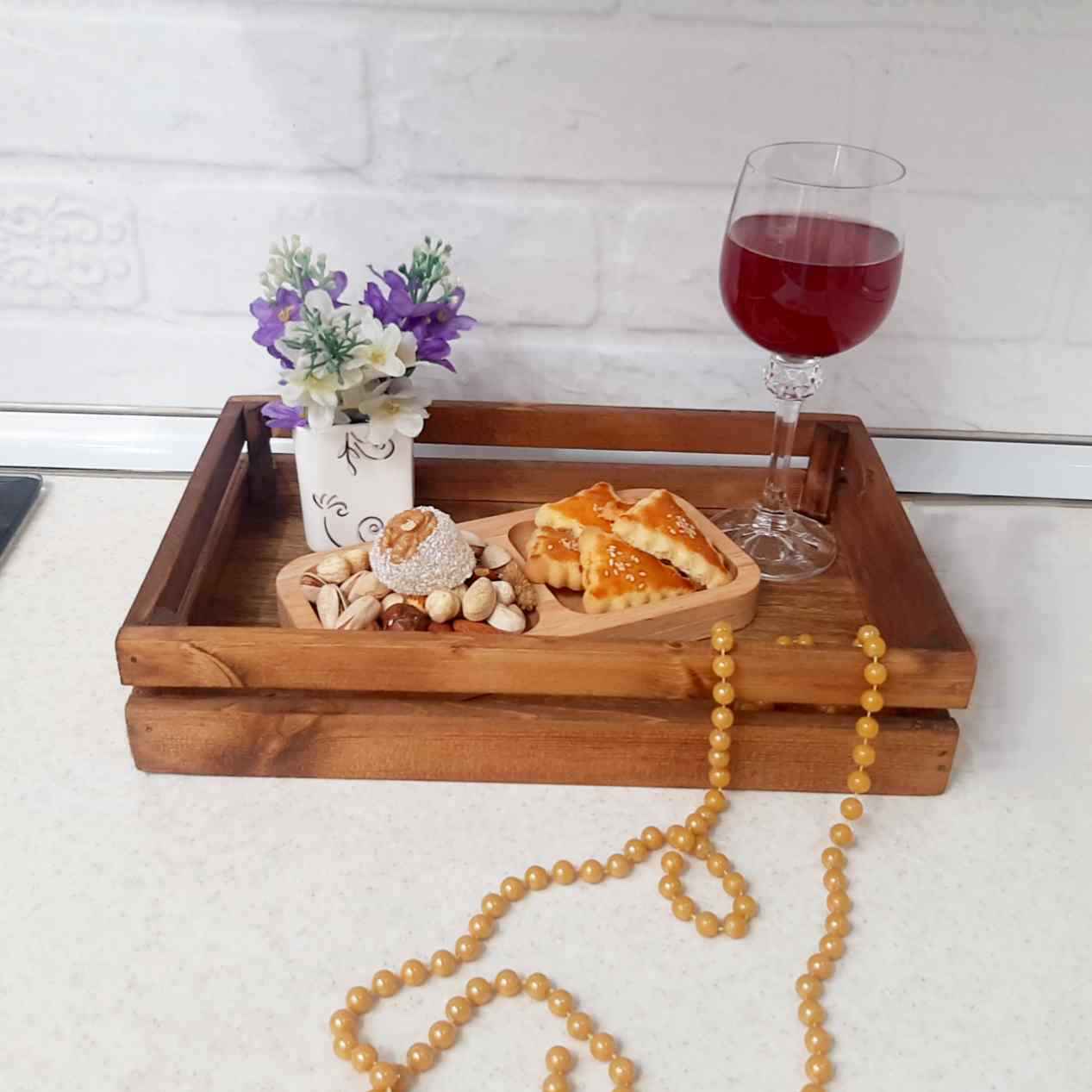 Price and Buy Rustic Wooden Tray with Border – Model Soha - Image 3