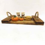 Price and Buy Rustic Wooden Tray with Jute Handles – Suitable for Coffee Tables - Image 4