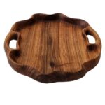 Price and Buy Rustic Wooden Tray with Natural Deformed Shape – Suitable for Display & Organizing