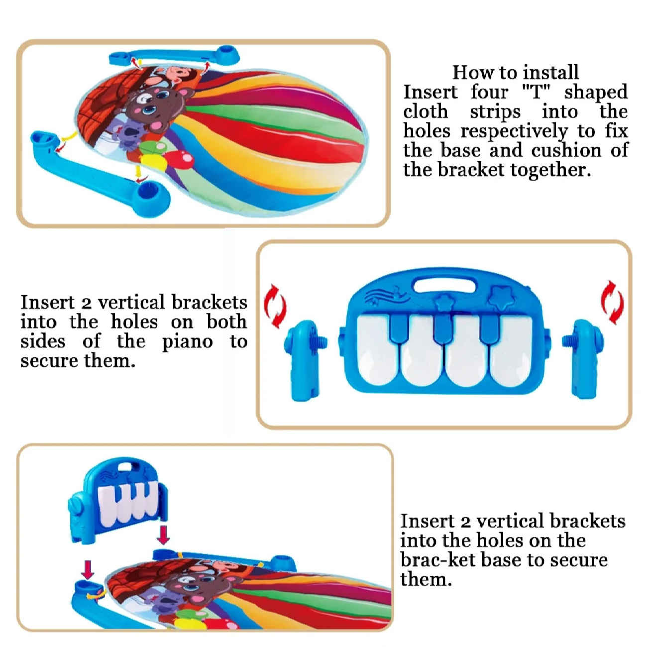 Price and Buy Safe and Soft Animal Print Baby Mat with Piano and Rattles_6903a39a056bf.jpeg Price and Buy Safe and Soft Animal Print Baby Mat with Piano and Rattles - Image 12