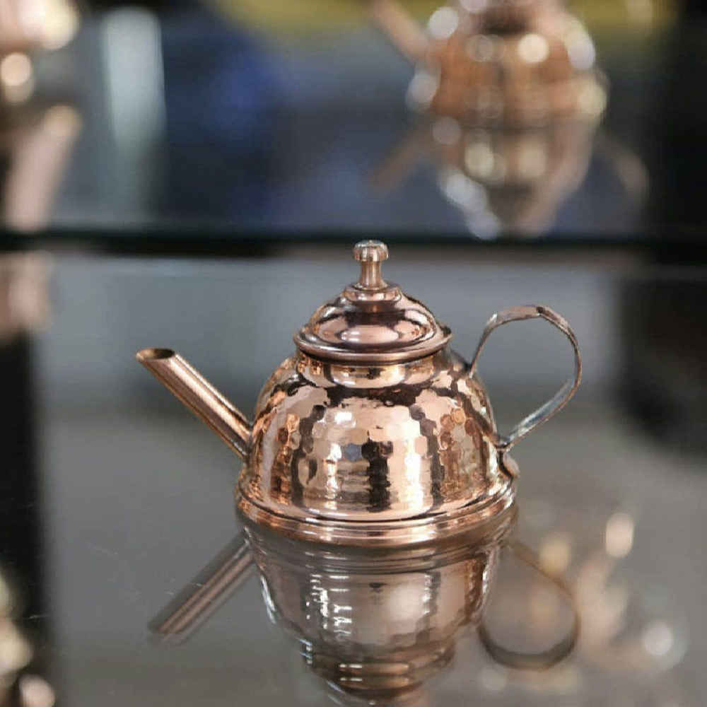 Price and Buy Saffron Infuser Teapot Hand Crafted Using Hammering Technique - Image 3