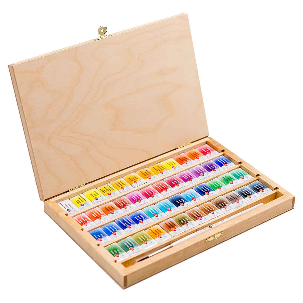 Price and Buy Saint Petersburg 48-Color Watercolor Set in Wooden Box