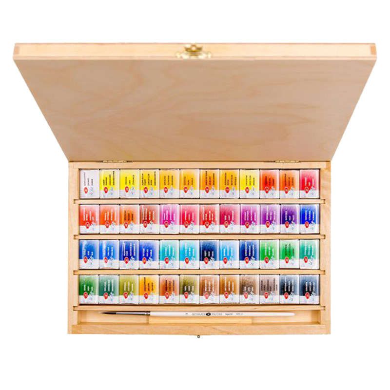 Price and Buy Saint Petersburg 48-Color Watercolor Set in Wooden Box - Image 4