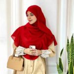 Price and Buy Scarf for Women – Gathered Design Red II