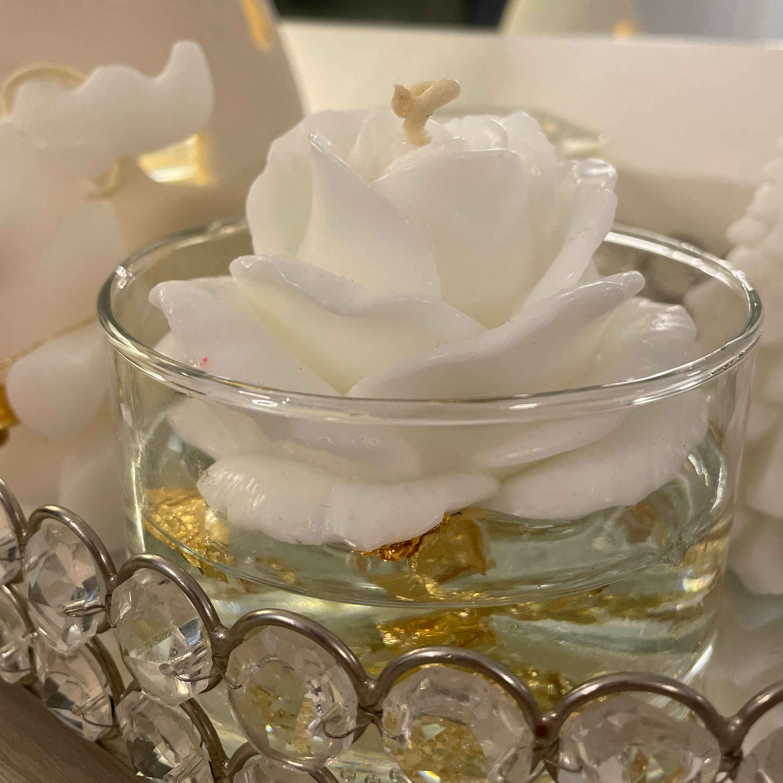 Price and Buy Scented Candle Jar for Relaxation & Any Occasion with Lavender Scent & Flower Design - Image 3