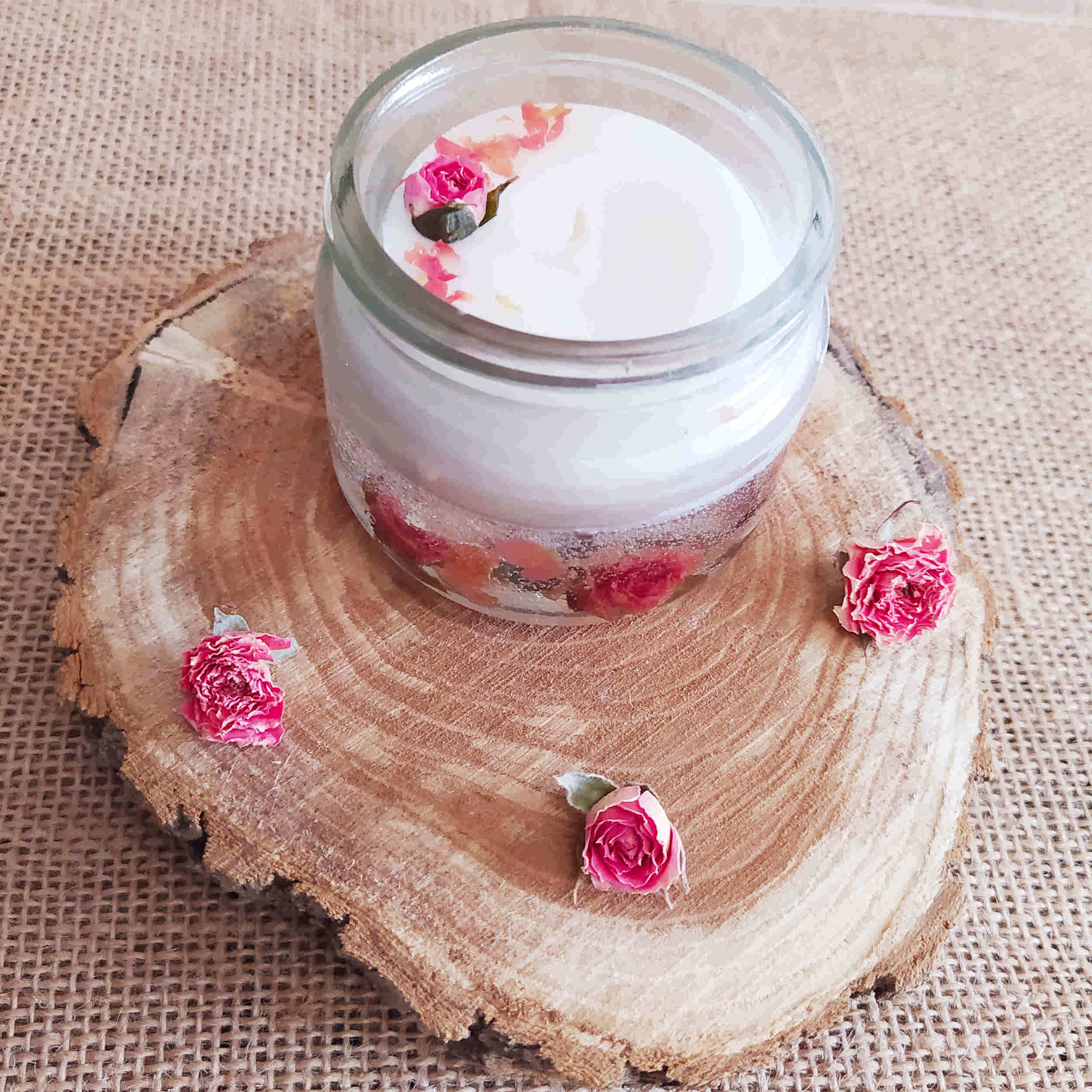 Price and Buy Scented Candle Jar for Relaxation & Any Occasion with Rose Flower Design - Image 3