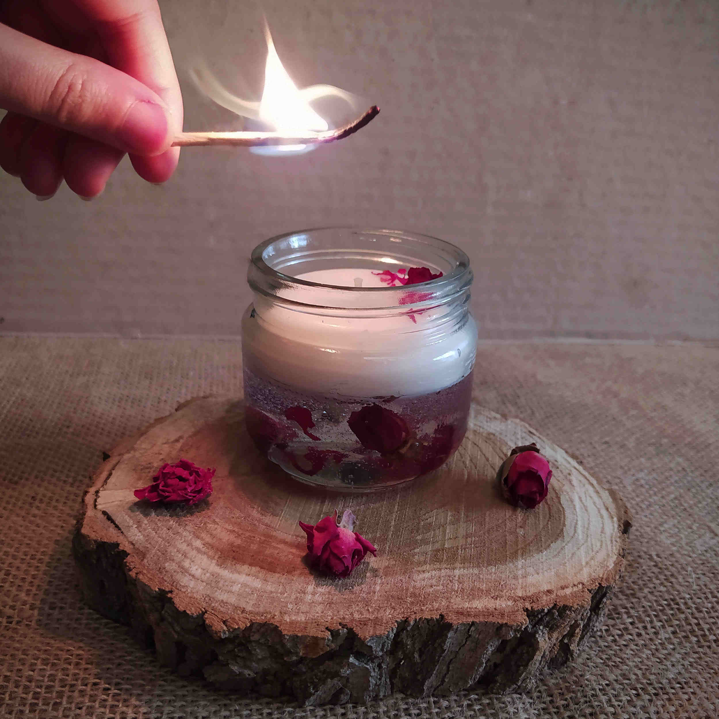 Price and Buy Scented Candle Jar for Relaxation & Any Occasion with Rose Flower Design - Image 5