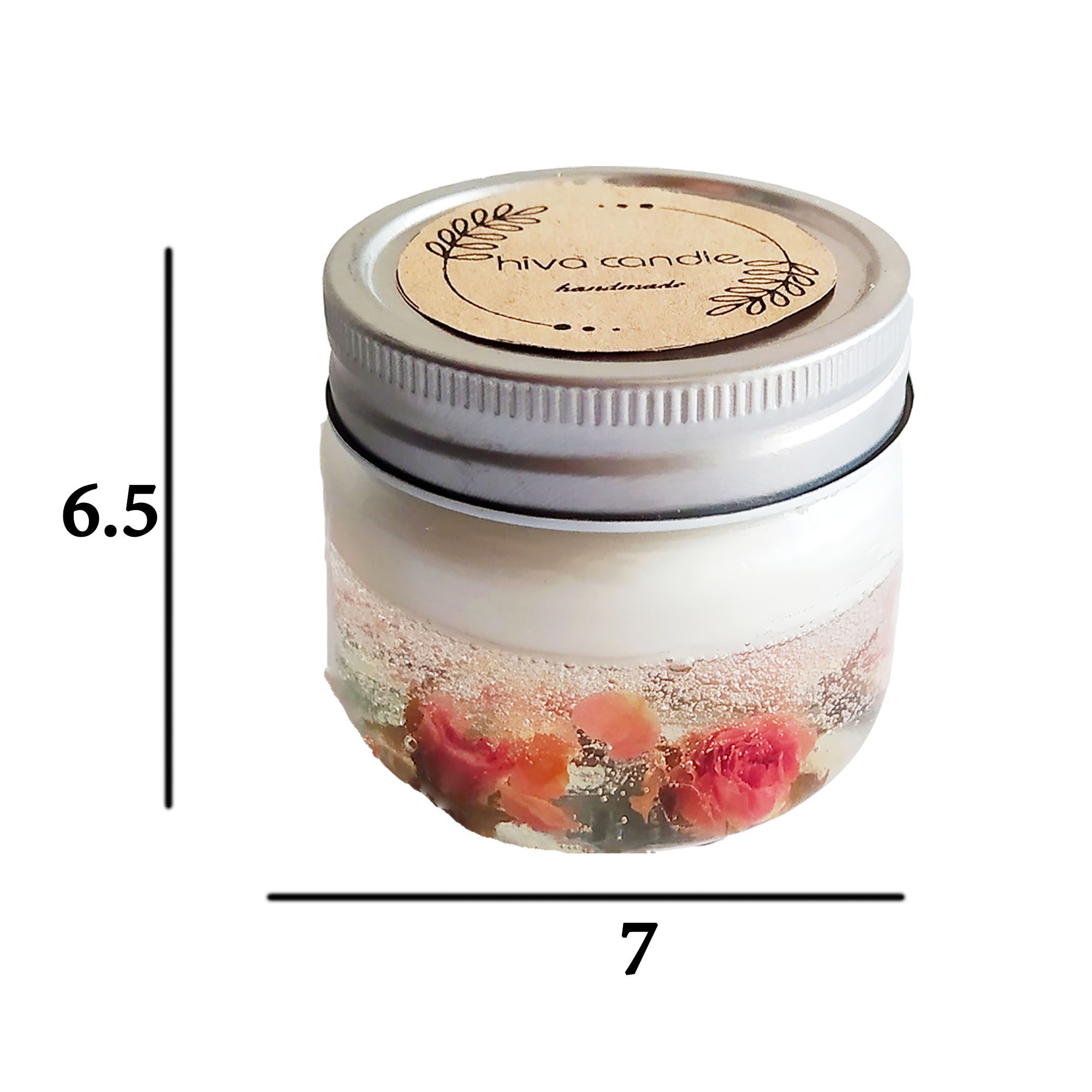 Price and Buy Scented Candle Jar for Relaxation & Any Occasion with Rose Flower Design - Image 6