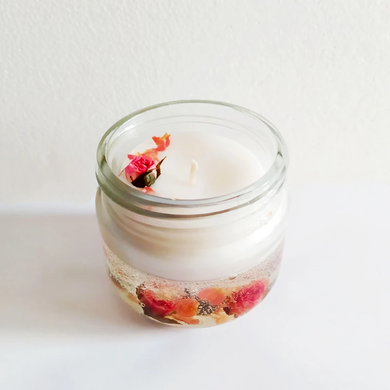 Price and Buy Scented Candle Jar for Relaxation & Any Occasion with Rose Flower Design - Image 7
